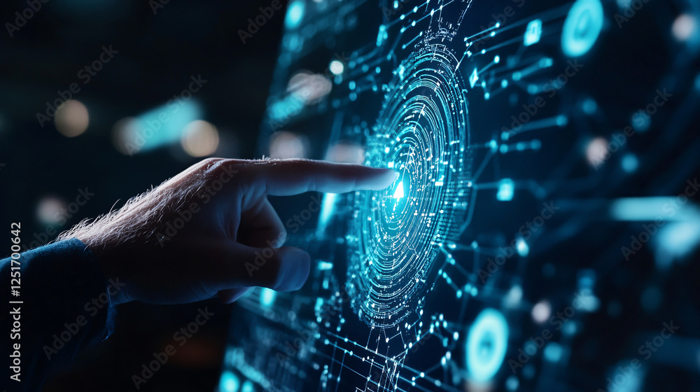 Poster a virtual screen presents the concept of edge computing as a modern it technology.