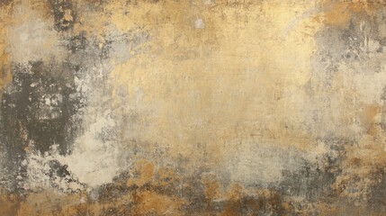 A distressed gold texture background with rough, weathered patches and soft faded areas, blending elegance with a vintage, antique feel
