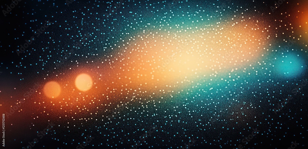Poster vibrant abstract background with soft gradients of teal orange and black noise texture for graphic d