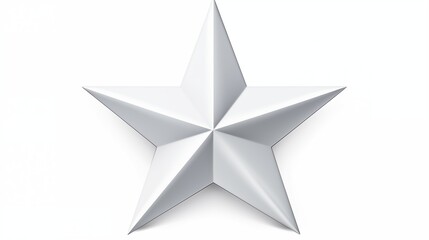 Obraz premium silver star on white background,stars background,Star clipart on a white_background,generative ai illustration