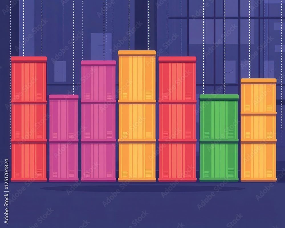 Poster inventory management forecast management. creative infographic illustrating how inventory forecastin