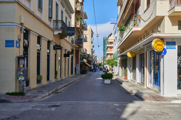 Fototapeta premium narrow street in the old town in Patras