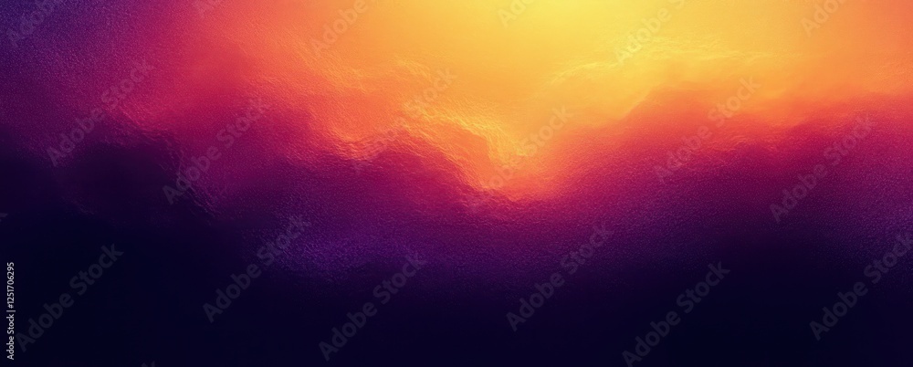 Poster abstract gradient background with warm orange deep purple hues soft diffused lighting textured desig
