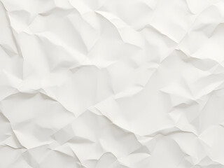 Obraz premium Crumpled, paper, texture, white, creased, folds, wrinkled, rough, background, crinkled, close-up, monochrome, grayscale, tactile, material, surface, irregular, uneven, bumpy, ridges, valleys, shadows,