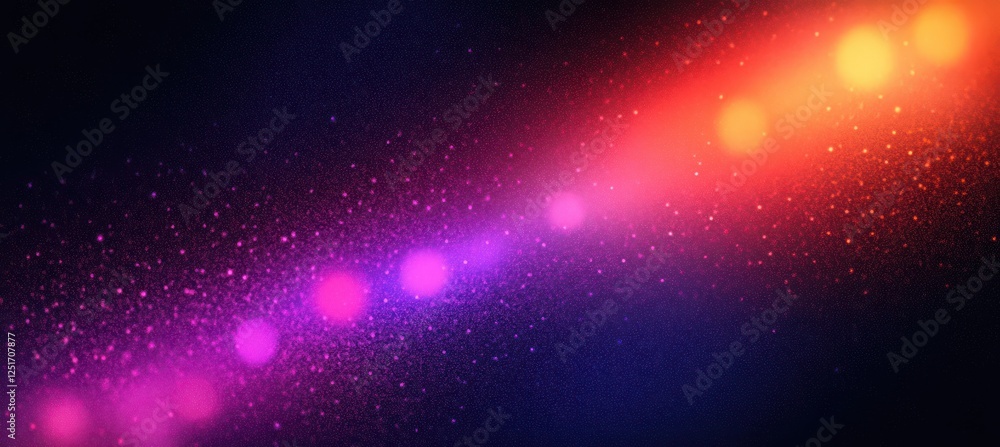 Poster vibrant abstract glow background with pink purple orange bokeh gradient and noise texture for dynami