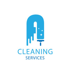 Letter A Cleaning Service Logo Design