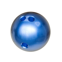 Granite bowling ball. Transparent background.