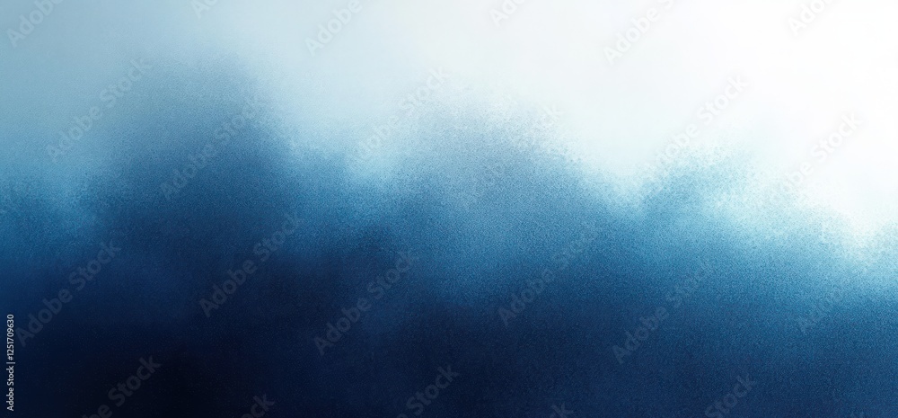 Poster blue gradient background abstract design with smooth noise texture wide shot calm banner poster head