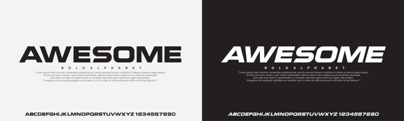 Modern Font . Regular Italic Number Typography urban style fonts for technology, space, digital, movie logo design. vector illustration
