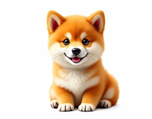 Obraz premium Adorable Shiba Inu Puppy Cute Dog Image for Pet Lovers