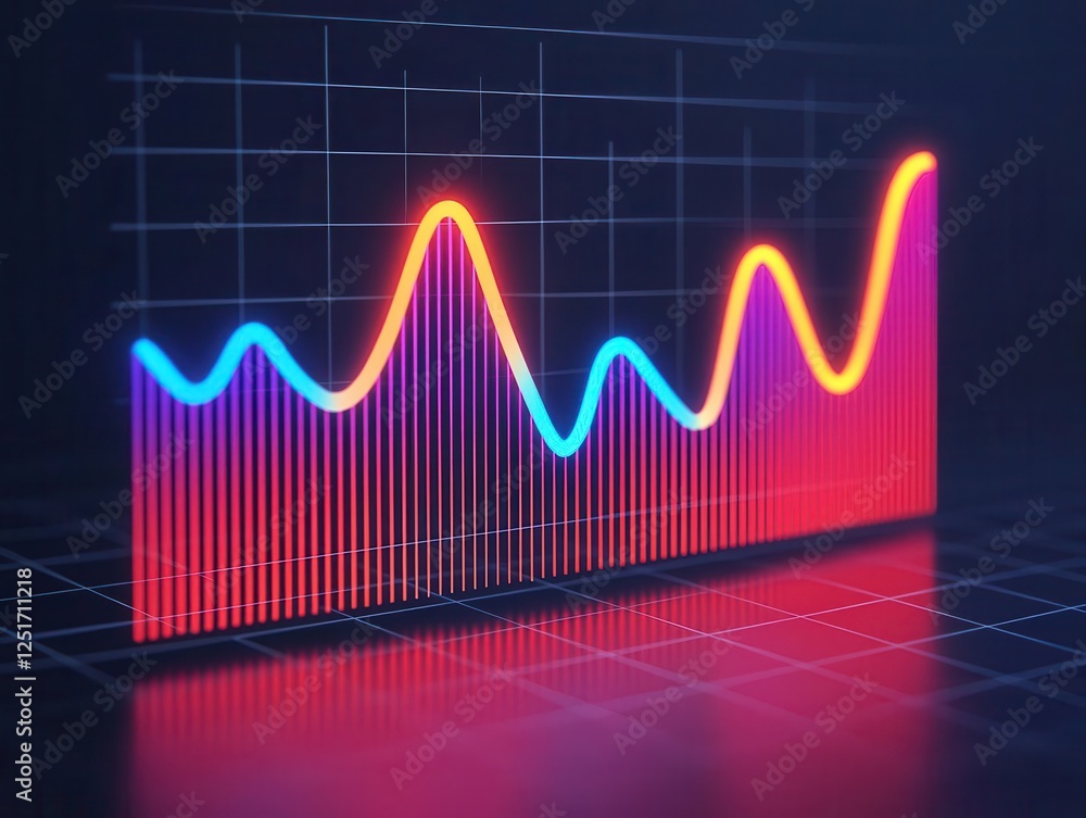 Poster marketing research analysis behavior. bright visual of digital ads and consumer interactions represe