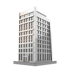 modern office building, contemporary corporate architecture, high quality png isolated on transparent background