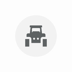 farm tractor icon sign vector