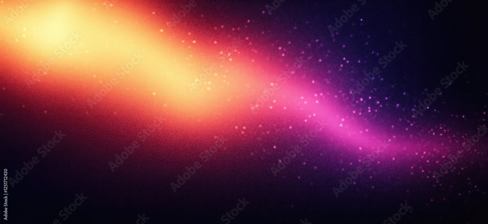 Poster abstract gradient art vibrant colors smooth transition deep purple warm orange soft bokeh minimalist