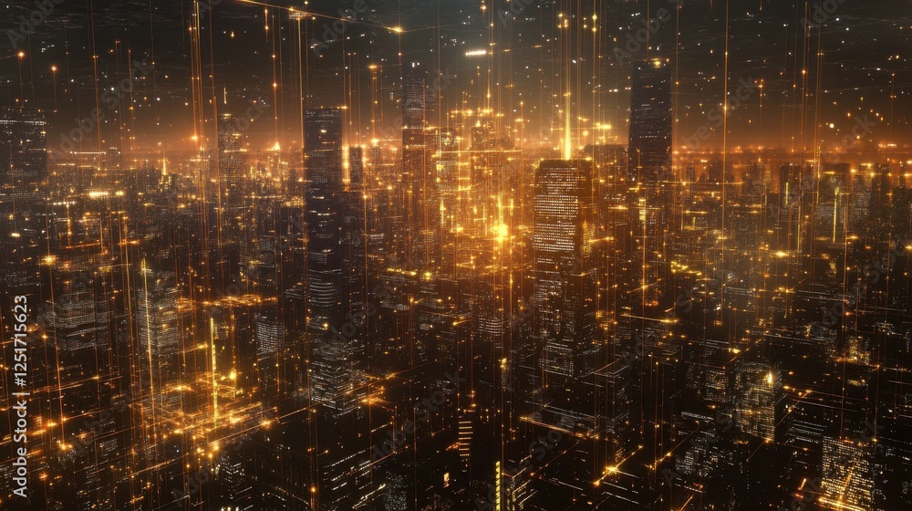 Poster concepts of communication networks and smart cities digital change