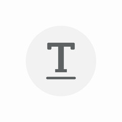 text underline settings icon sign vector