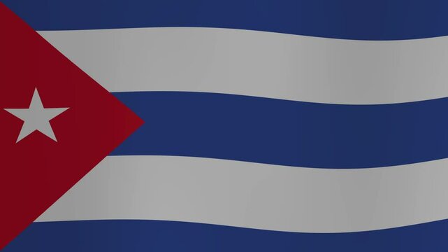 cuban flag 4K, cuban flag flag waves gracefully, showcasing its vibrant colors. A dynamic animation of the cuban flag captures its movement, symbol of freedom and national pride