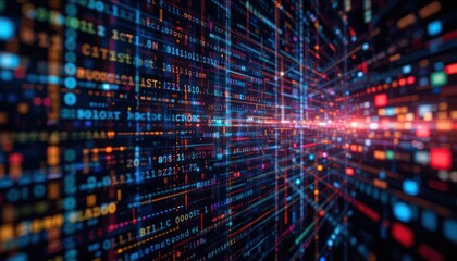 Digital data stream network tunnel background