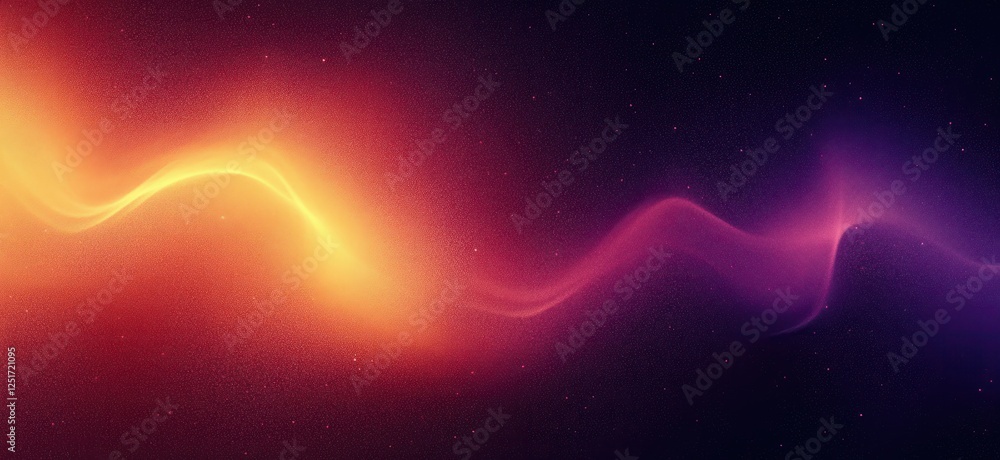 Poster abstract gradient background with deep purple and warm orange glowing texture for graphic design and