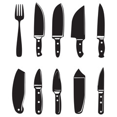 Sharp and Sleek: Knife Silhouette Vectors for Your Toolbox