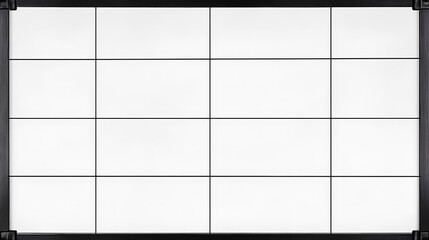 Blank White Tile Grid Wall