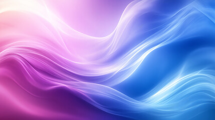 Obraz premium Abstract Flowing Gradient Waves – Soft Pink and Blue Color Blend with Smooth, Dreamy Textures for Serene Wallpapers, Posters, Backgrounds, Digital Art, and Creative Designs