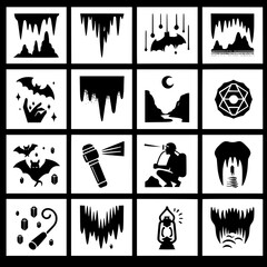 cave Icon Set