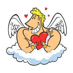cupid with heart
