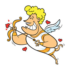 cupid with bow and arrow