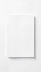Paper Page Mockup with blank white sheet on neutral background