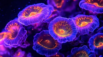 Obraz premium Fluorescent nuclear lamina beneath nuclear envelope showing its role in maintaining nuclear structure and organization