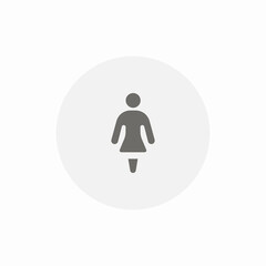 female wc icon sign vector