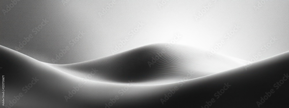 Aufkleber abstract monochrome landscape smooth gradient soft curves high contrast minimalism tranquility