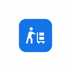 push trolley icon sign vector