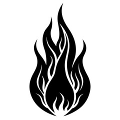 flame Black fire vector