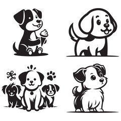 Pet Silhouettes Vector Set