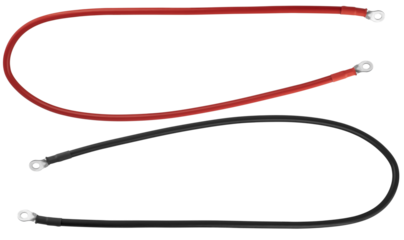 Power cable with terminals for battery connection