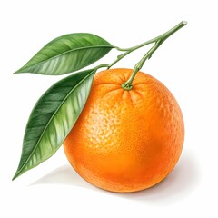 Orange fruit isolated on a white background.