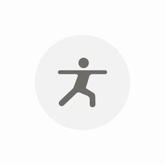 stretching pose icon sign vector