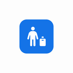 suitcase passenger icon sign vector