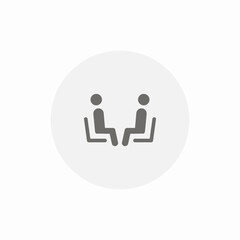 transportation group seats icon sign vector