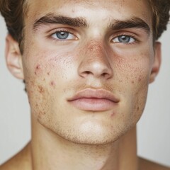 Naklejka premium Skin with acne