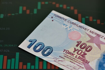 Images of banknotes of various countries. turkish lira photos.