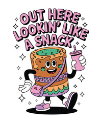 Vector Out Here Lookin Like A Snack Mardi Gras T-shirt Design