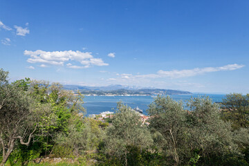 Obraz premium AERIAL OF LA SPEZIA TAKE FROM A HILL