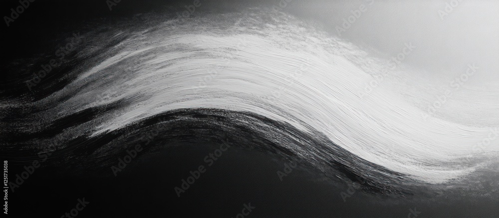 Leinwandbilder monochrome abstract background smooth gradient black and white texture dynamic flow grunge design