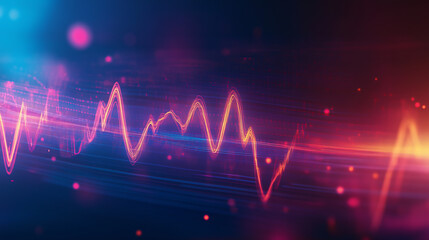 Obraz premium An electrocardiogram (ECG) displays heart wave patterns, indicating a cardiogram report related to heart attack risk.