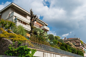 Detail of residential building in a italian town