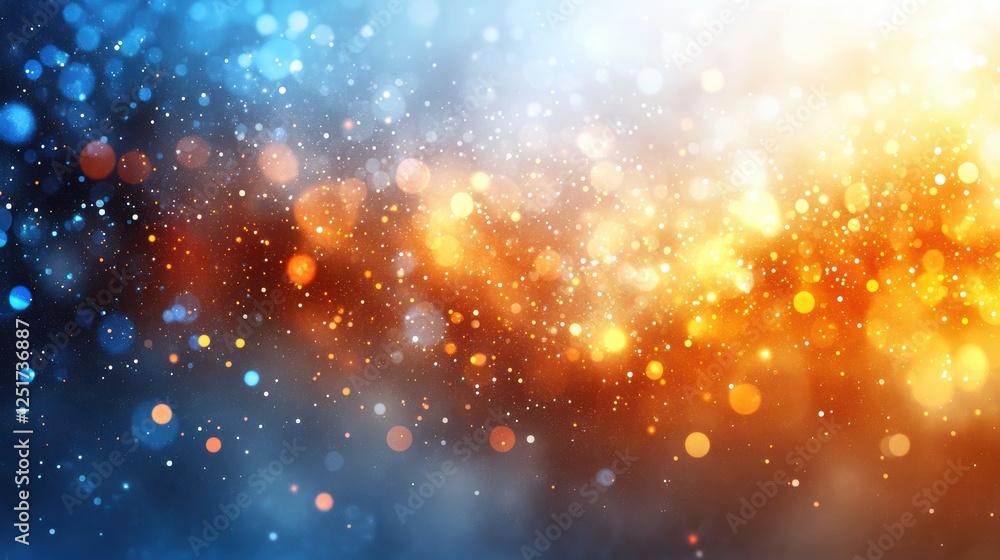 Poster A vibrant abstract background with colorful bokeh lights and sparkles.