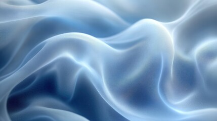 Obraz premium A close-up of flowing, translucent blue fabric creating a soft, serene texture.